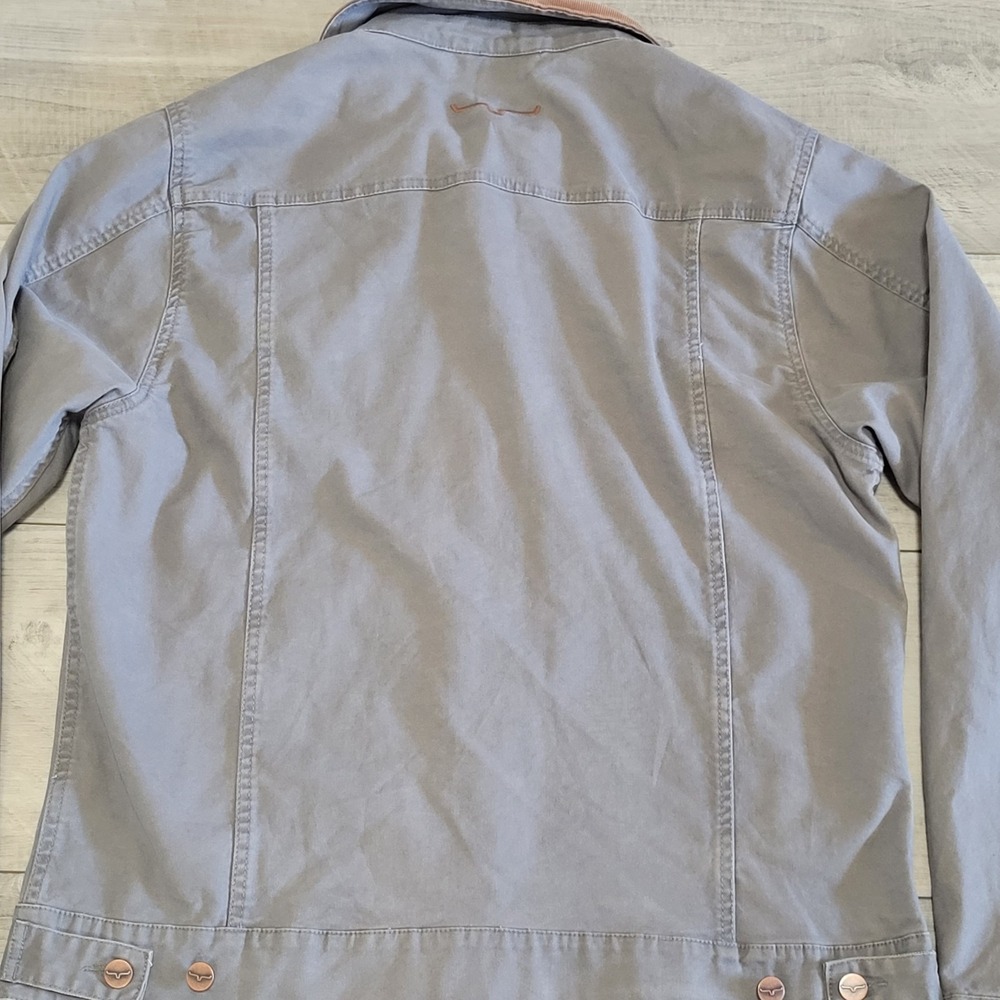 Kimes Ranch Light Gray Worker Jacket with Brown Corduroy Collar - Picture 8 of 16